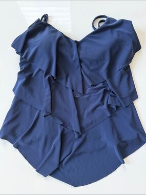 Magicsuit Navy Ruffle Swim Camisole
